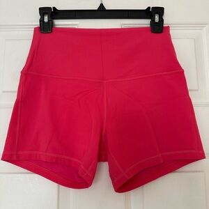 Lululemon Athletica Pink High-Waisted Athletic Shorts